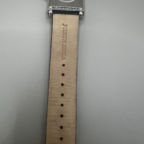 Judith Ripka Genuine Leather Black Quilted Band. - Picture 5 of 8